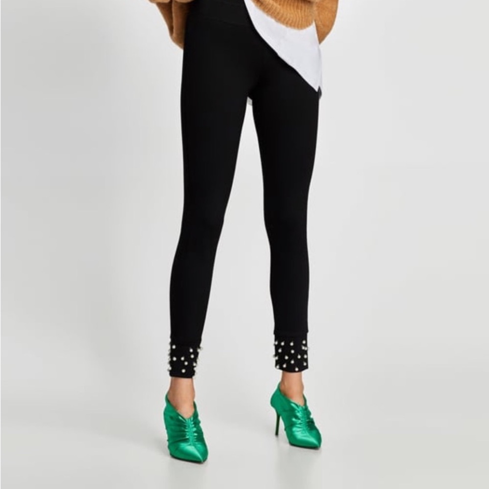 High Waisted Leggings with Pearls - Picture 6 of 6